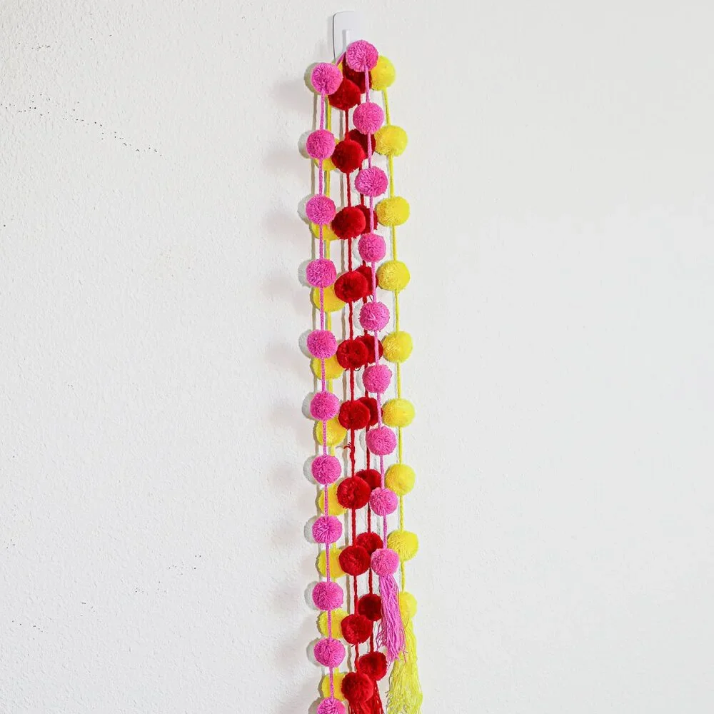 Mexican Handmade Colorful PomPoms‎ Decorative Garland Home Party Festive Decor